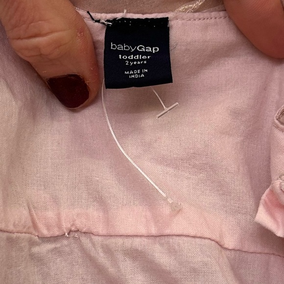 NWOT Baby Gap Toddler Party Pink Iridescent, Ruffle Dress With Matching Bottoms, - Picture 8 of 13